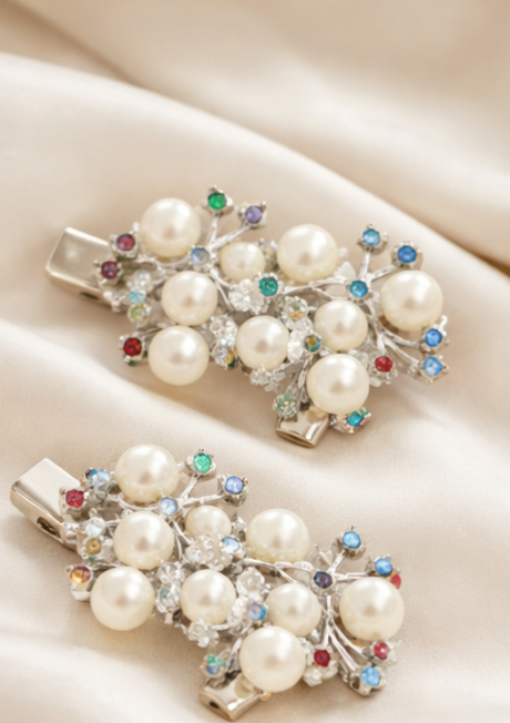 Luxury Pearl Floral Hair Clip