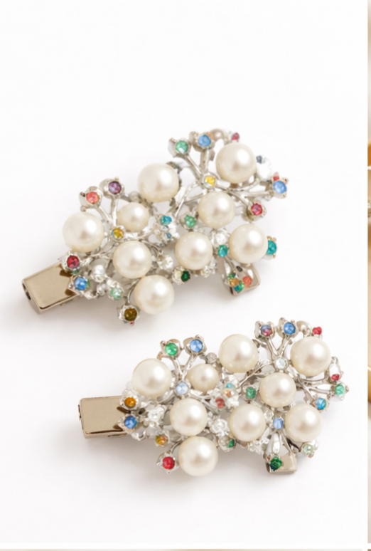 Luxury Pearl Floral Hair Clip