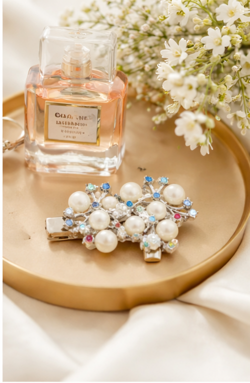 Luxury Pearl Floral Hair Clip