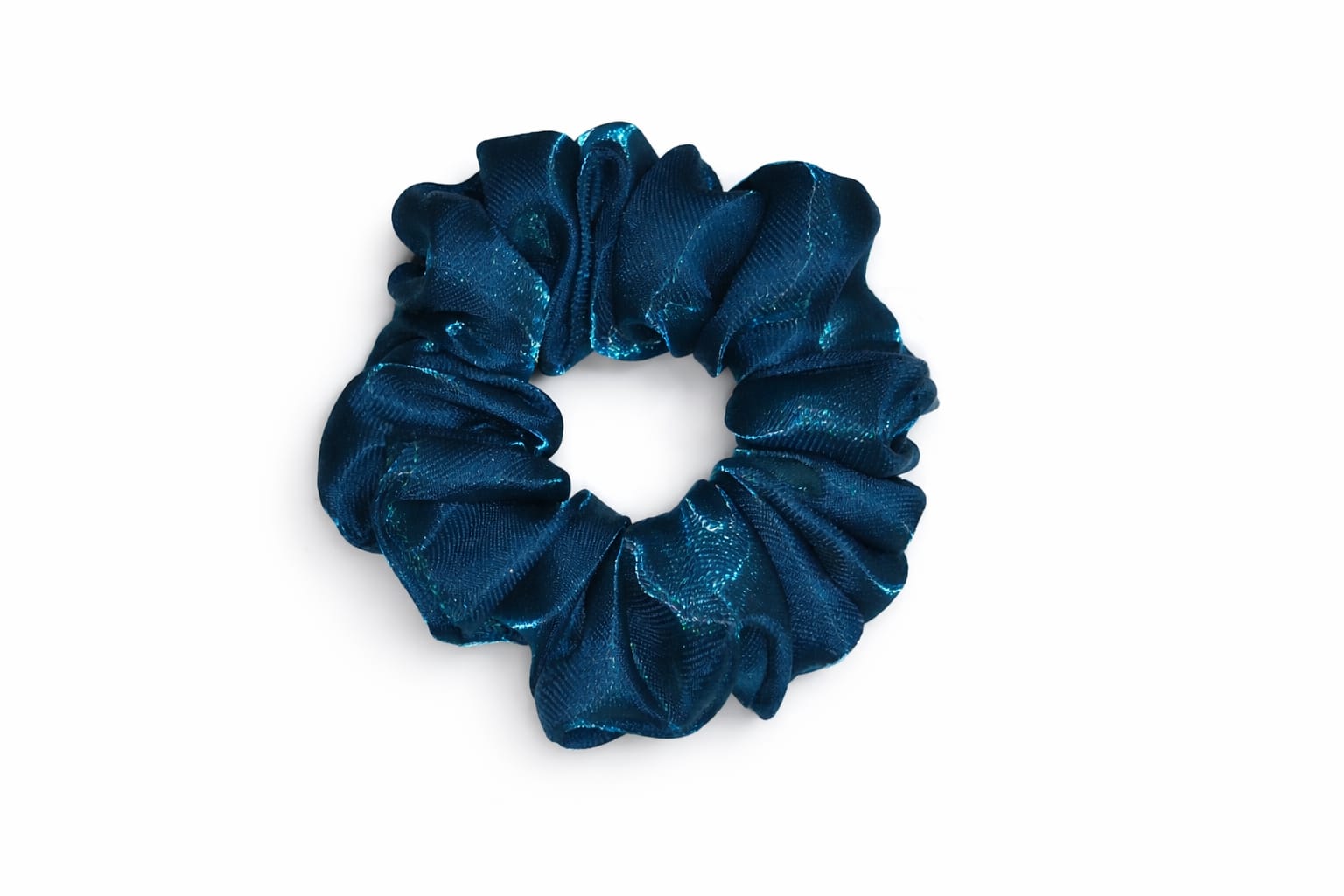 Midnight Blue Shimmer Scrunchie