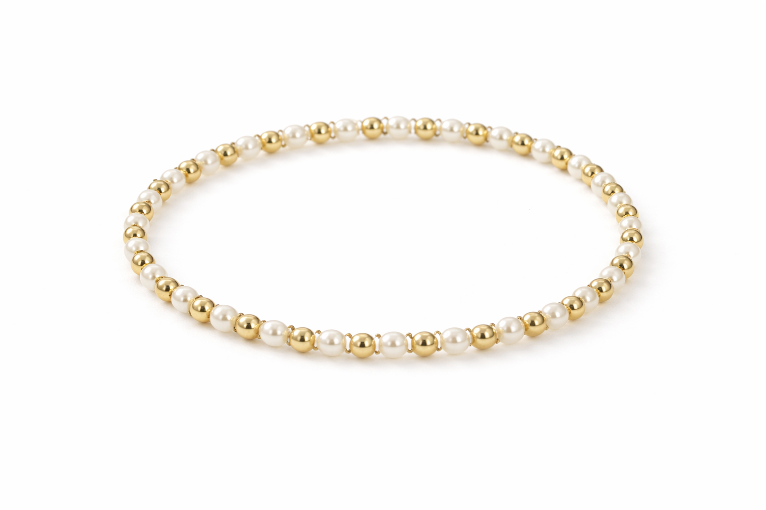 Minimal Gold Pearl Bracelet ✨”