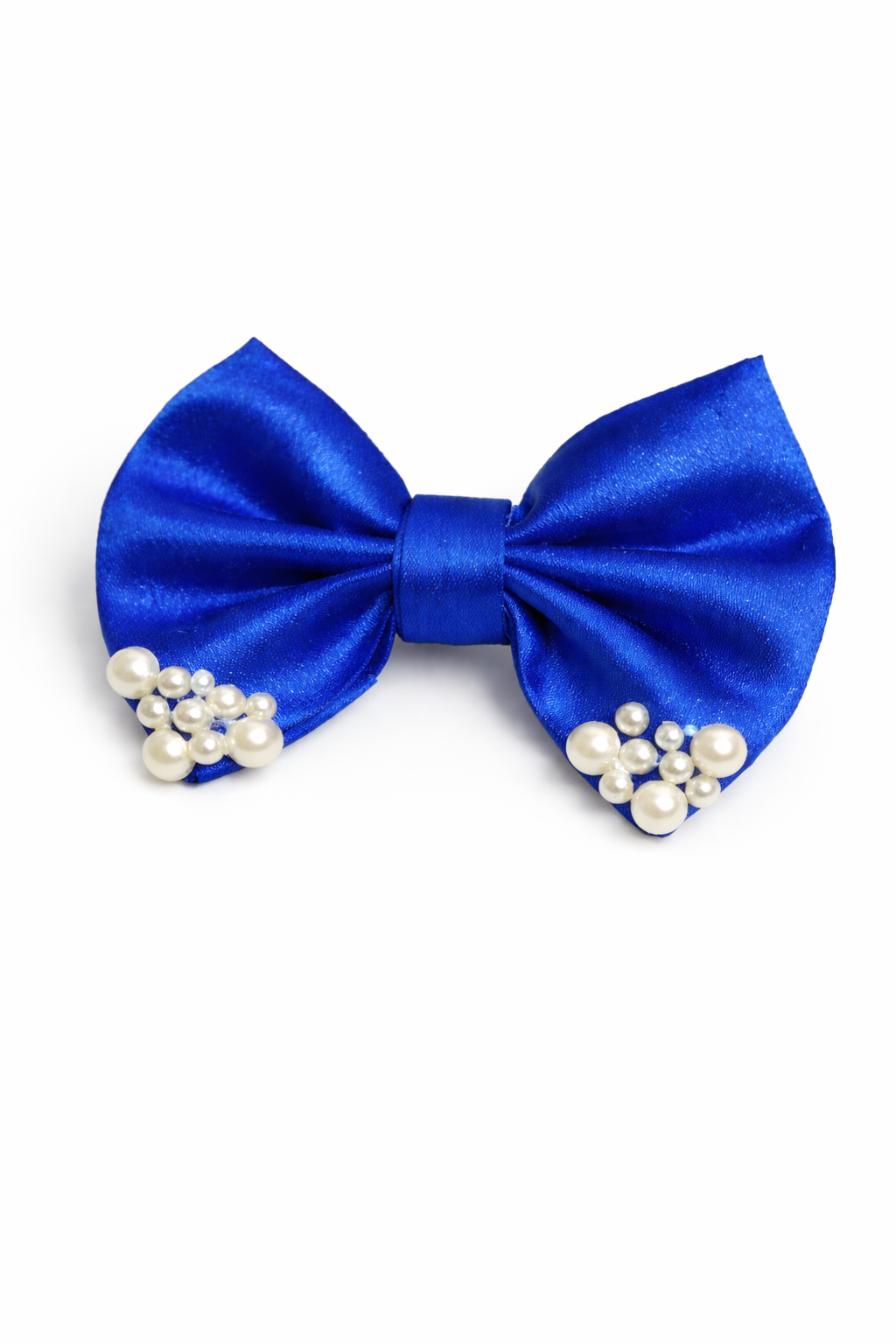 Royal Blue Pearl Cluster Bow