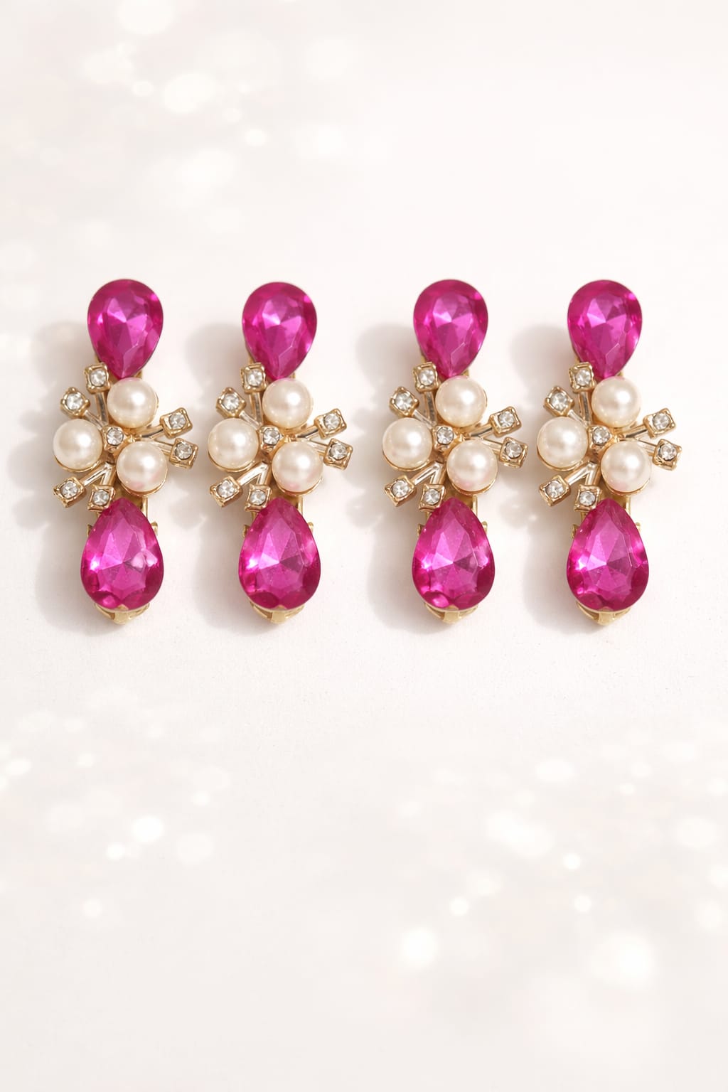 Royal Ruby Pearl Hair Clip (Set of 2)