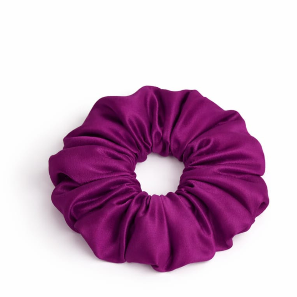 Satin Scrunchie – Wine Purple
