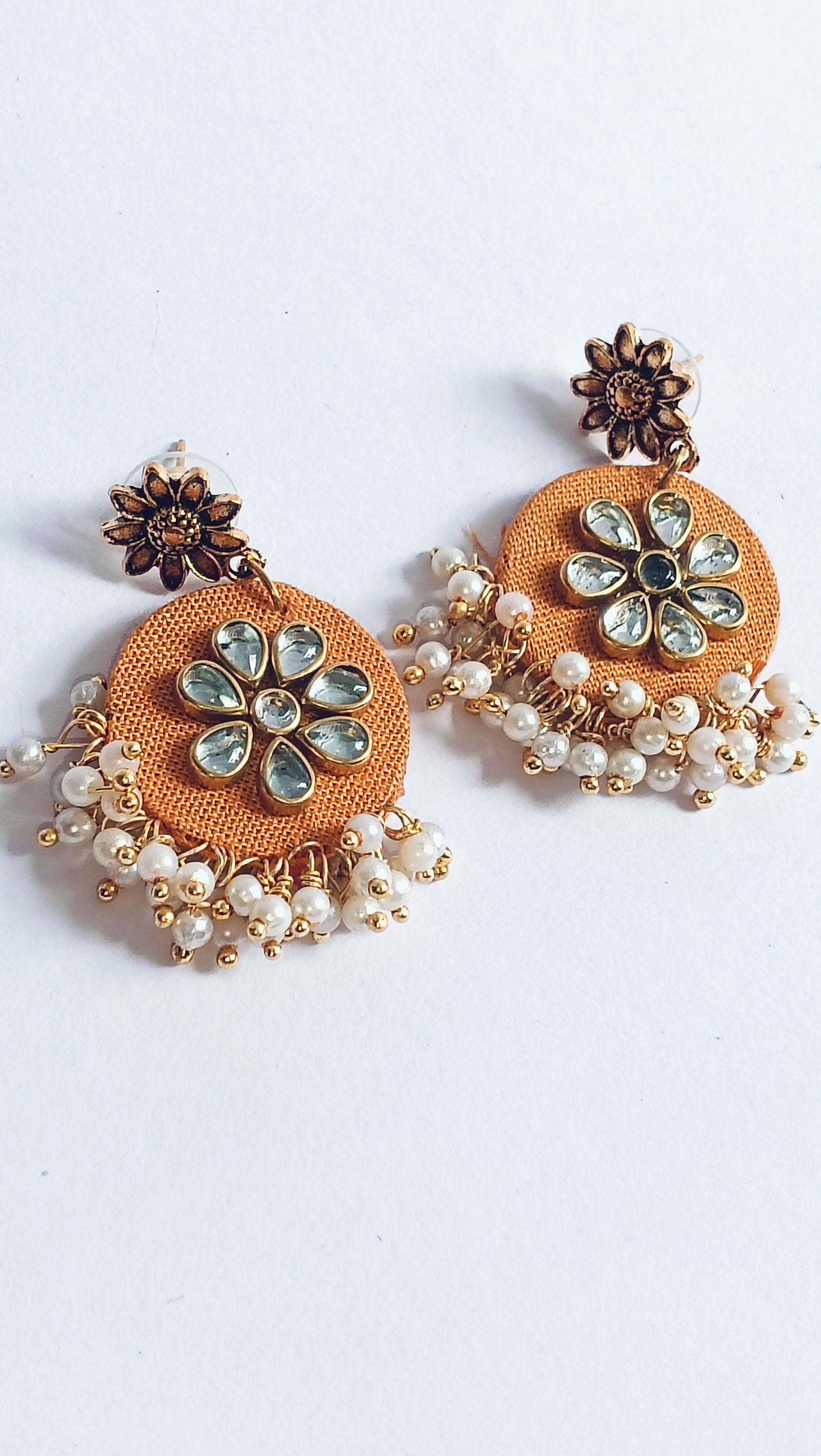 Sunshine Bloom Pearl Drop Earrings